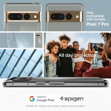 Akcija! Dėklas Spigen Ultra Hybrid case for Google Pixel 7 Pro Skaidrus 12
