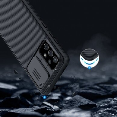 Akcija! Samsung Galaxy A72 Dėklas su kameros apsauga Nillkin CamShield Pro Case 4G juodas 10