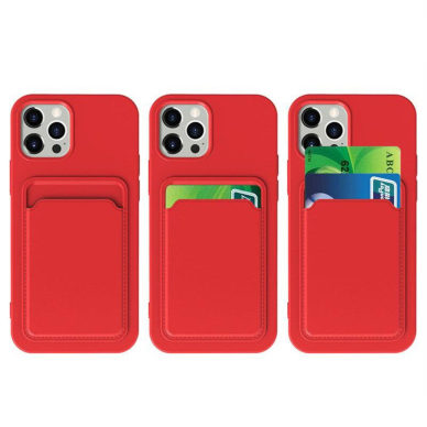 Dėklas su kišenėle kortelėms Card Case iPhone 11 Pro Oranžinis 7
