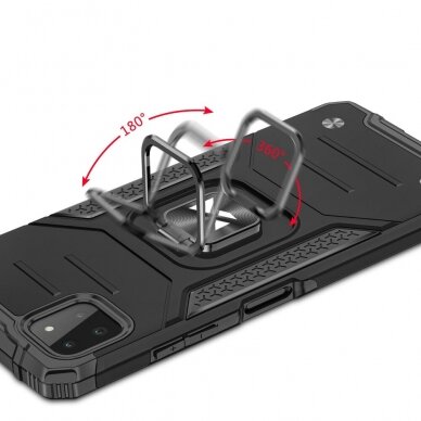 Akcija! Dėklas su Žiedu Wozinsky Ring Armor Case Samsung Galaxy A22 4G Raudonas  5