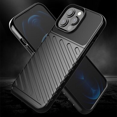 Iphone 13 Pro Max Dėklas Thunder Case Flexible  juodas 1