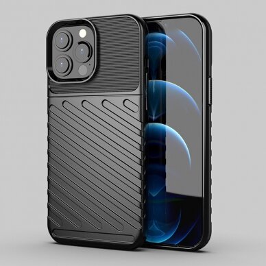 Iphone 13 Pro Max Dėklas Thunder Case Flexible  juodas 13