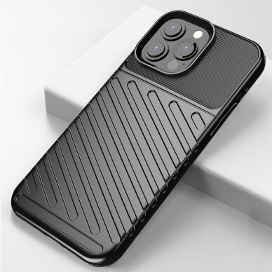 Iphone 13 Pro Max Dėklas Thunder Case Flexible  juodas 14
