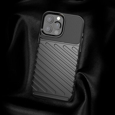 Iphone 13 Pro Max Dėklas Thunder Case Flexible  juodas 2