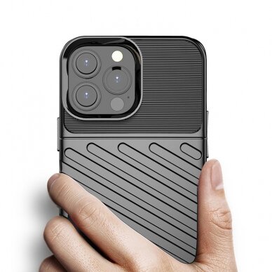 Iphone 13 Pro Max Dėklas Thunder Case Flexible  juodas 3