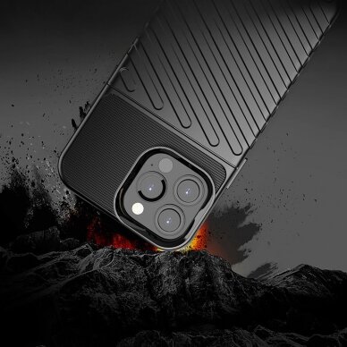 Iphone 13 Pro Max Dėklas Thunder Case Flexible  juodas 4