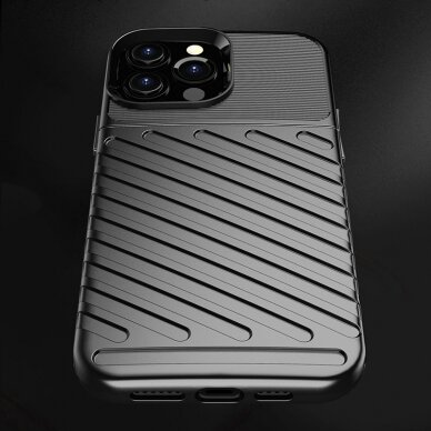 Iphone 13 Pro Max Dėklas Thunder Case Flexible  juodas 5