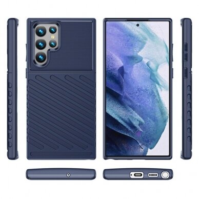 Dėklas Thunder Case Samsung Galaxy S22 Ultra Mėlynas 1