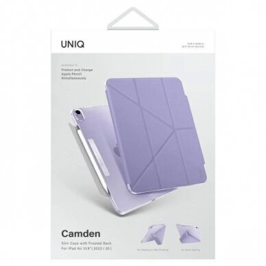Dėklas UNIQ Camden iPad Air 10,9" (2022/ 2020) Levandos PilkaAntimicrobial 6