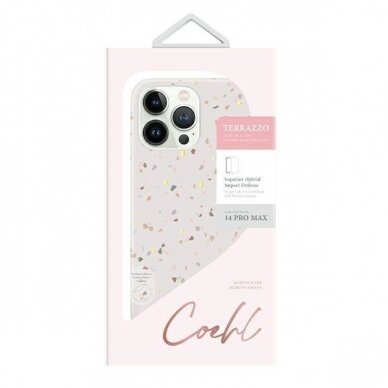 Dėklas UNIQ etui Coehl Terrazzo iPhone 14 Pro Max Smėlinis 4