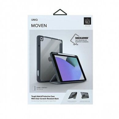 Dėklas UNIQ Moven iPad 10.2 (2020) Pilkas 10