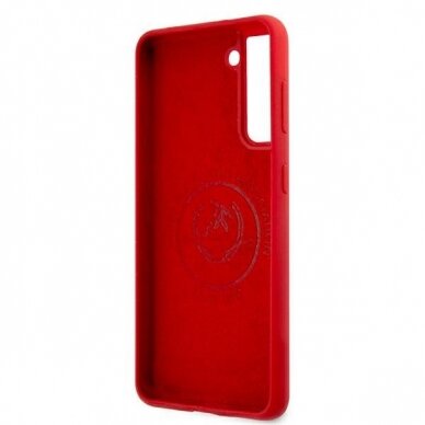 Dėklas US Polo USHCS21SSLHRTRE Silicone On Tone Samsung Galaxy S21 telefonui raudonas 6