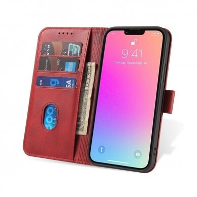 Dėklas Wallet Case Samsung A556 A55 5G raudonas 1