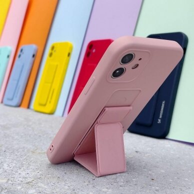 Samsung Galaxy A32 Dėklas Wozinsky Kickstand Case flexible silicone 4G Rožinis 5