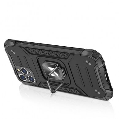 Akcija! Iphone 11 Pro Max Dėklas Wozinsky Ring Armor Case Mėlynas  3