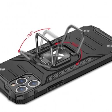 Akcija! Iphone 11 Pro Max Dėklas Wozinsky Ring Armor Case Mėlynas  4