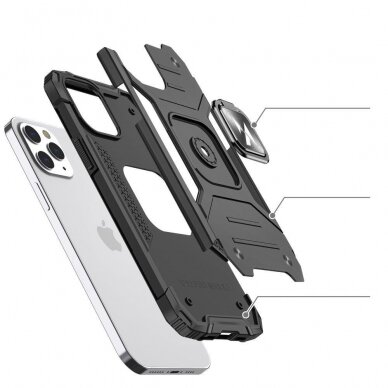 Iphone 13 Dėklas Wozinsky Ring Armor Case  juodas 2