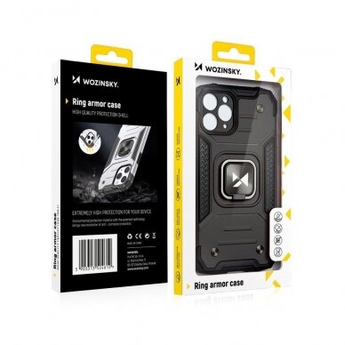 Iphone 13 Dėklas Wozinsky Ring Armor Case  juodas 7