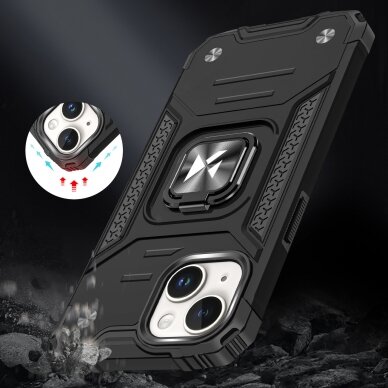 Dėklas Wozinsky Ring Armor iPhone 15 Plus - Mėlynas 6