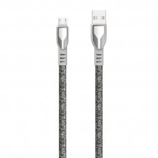 Dudao USB - microUSB Zinc alloy cloth braided 5 A 1m Pilkas (L3PROM gray)