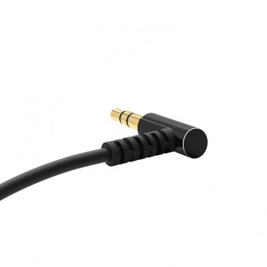 Dudao angled kabelis AUX mini jack 3.5mm 1m kabelis juodas (L11 juodas) 1