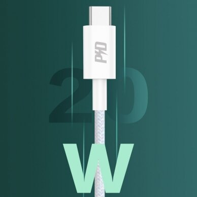 Dudao L6E cable USB Type C - Lightning PD 20W white (L6E) 6