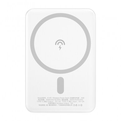 Dudao wireless magsafe power bank 5000mAh white (K14S) 1