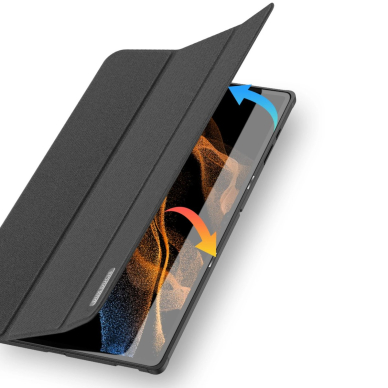 Dux Ducis Domo foldable cover skirtas tablet with Smart Sleep function Samsung Galaxy Tab S8/S9 Ultra stand Juodas 7