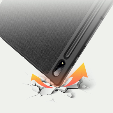 Dux Ducis Domo foldable cover skirtas tablet with Smart Sleep function Samsung Galaxy Tab S8/S9 Ultra stand Juodas 9