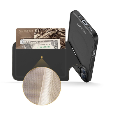 Dux Ducis Rafi II Mag Dėklas with MagSafe skirtas iPhone 16 - Juodas 5