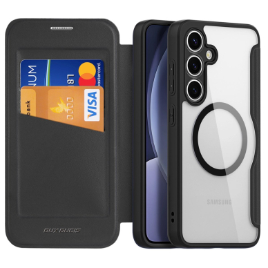 Dux Ducis Skin X Pro Dėklas skirtas Samsung Galaxy S25+ with MagSafe and Piniginės tipo - Juodas 1