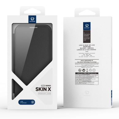 Dux Ducis Skin X Pro iPhone 16 dėklas su MagSafe ir atverčiamu dangteliu - juodas 11