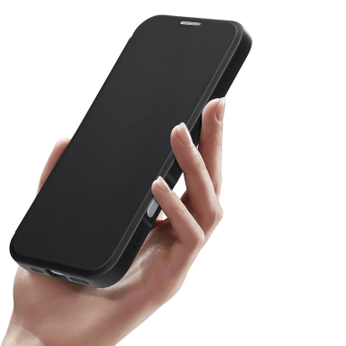 Dux Ducis Skin X Pro iPhone 16 dėklas su MagSafe ir atverčiamu dangteliu - juodas 5