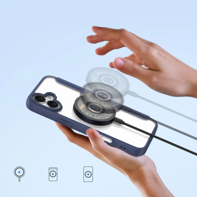 Dux Ducis Skin X Pro iPhone 16 dėklas su MagSafe ir atverčiamu dangteliu - mėlynas 2