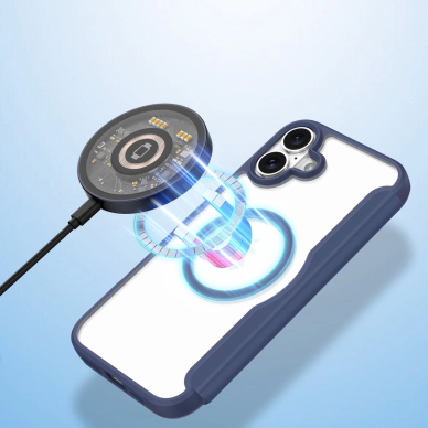 Dux Ducis Skin X Pro iPhone 16 dėklas su MagSafe ir atverčiamu dangteliu - mėlynas 3