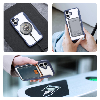 Dux Ducis Skin X Pro iPhone 16 dėklas su MagSafe ir atverčiamu dangteliu - mėlynas 4