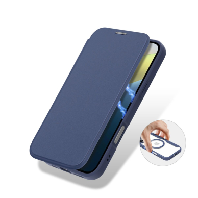 Dux Ducis Skin X Pro iPhone 16 dėklas su MagSafe ir atverčiamu dangteliu - mėlynas 6