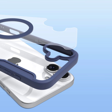 Dux Ducis Skin X Pro iPhone 16 dėklas su MagSafe ir atverčiamu dangteliu - mėlynas 8