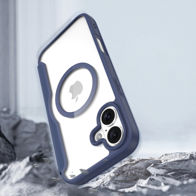 Dux Ducis Skin X Pro iPhone 16 dėklas su MagSafe ir atverčiamu dangteliu - mėlynas 9
