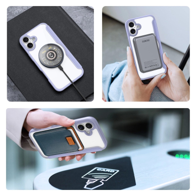 Dux Ducis Skin X Pro iPhone 16 dėklas su MagSafe ir atverčiamu dangteliu - violetinis 5