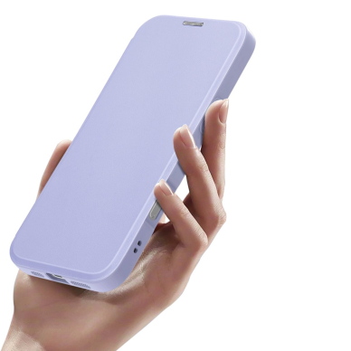 Dux Ducis Skin X Pro iPhone 16 dėklas su MagSafe ir atverčiamu dangteliu - violetinis 6
