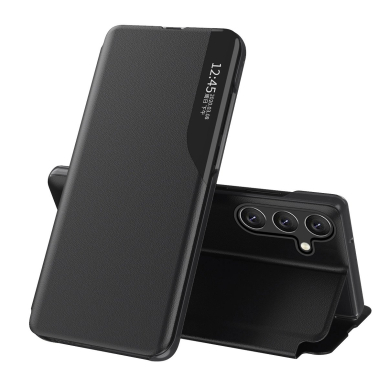 Eco leather view pastatymo funkcija Samsung Galaxy A36 - juodas