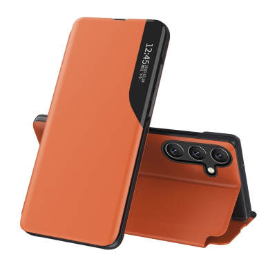 Eco leather view pastatymo funkcija Samsung Galaxy A36 - oranžinis