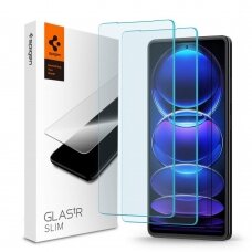 Ekrano apsauga Spigen Glas.TR Slim Tempered glass Xiaomi Redmi Note 12 Pro 5G / 12 Pro+ 5G / Poco X5 Pro 5G 2vnt.