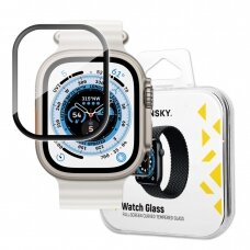 Ekrano apsauga Wozinsky Full Glue Tempered Glass Apple Watch Ultra 49mm Juodais kraštais