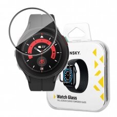 Ekrano apsauga Wozinsky Full Glue Tempered Glass Samsung Galaxy Watch 5 Pro 45mm Juodais kraštais