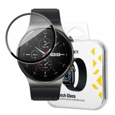 Ekrano apsauga Wozinsky Hybrid Glass Huawei Watch GT 2 42mm Juodais kraštais