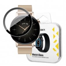 Ekrano apsauga Wozinsky Hybrid Glass Huawei Watch GT 3 42mm Juodais kraštais