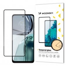 Ekrano apsauga Wozinsky Super Durable Full Glue Motorola Moto G62 Juodais kraštais (tinka su dėklu)