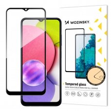Ekrano apsauga Wozinsky Tempered Glass Samsung Galaxy A03s Juodais kraštais (tinka su dėklu)